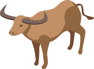Big buffalo icon isometric vector. American bison. Animal herd