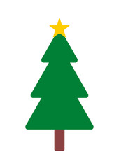 Obraz premium christmas tree isolated on white