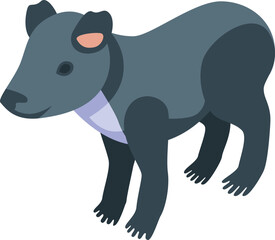 Koala icon isometric vector. Cute bear. Sleep native