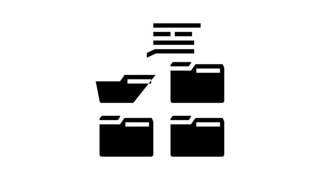 project folder glyph icon animation