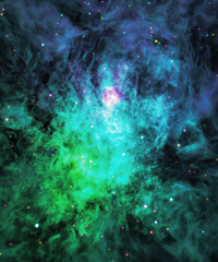 Beautiful dreamy colorful space background