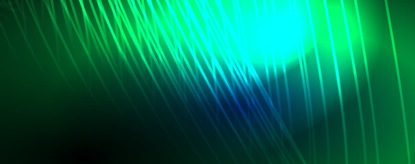 Light beams, neon lines abstract background. Vector Illustration For Wallpaper, Banner, Background, Card, Book Illustration, landing page