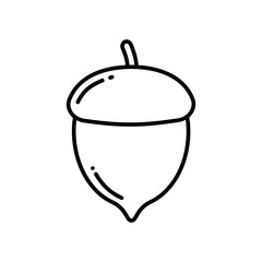 Vector illustration of acorns isolated on background. Thanksgiving day holiday colored icon acorn. Oak nut icon symbol. Premium quality isolated acorn element in trendy style.