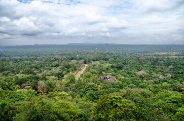 Fototapeta na wymiar View from Sigiriya, called Lion Rock. Sri Lanka.