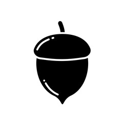 Vector illustration of acorns isolated on background. Thanksgiving day holiday colored icon acorn. Oak nut icon symbol. Premium quality isolated acorn element in trendy style.