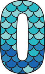 Mermaid Number Alphabet 0