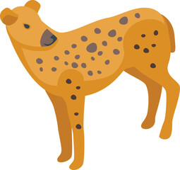 Hyena animal icon isometric vector. Wild baby. Dog nature