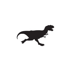 Dinosaur icon. Simple style travel to the dinosaur age museum big sale poster background symbol. Dinosaur brand logo design element. Dinosaur t-shirt printing. Vector for sticker.