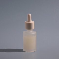 Glass cosmetic botle with dropper, mockup