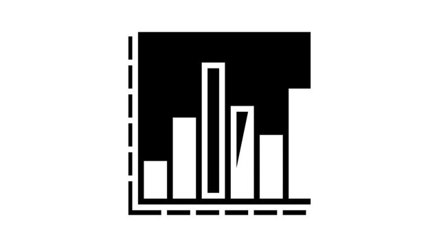 bar graph glyph icon animation