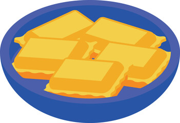 Bakery food icon isometric vector. Brazilian cuisine. African dish