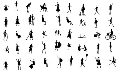 人物のラフな添景素材