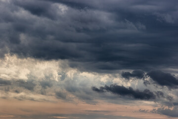 Angry clouds hang heavy in the sky in North Carolina