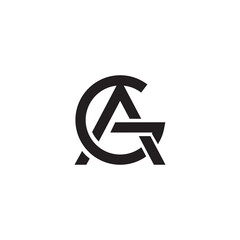 AG GA initial logo brand letter design vector template - obrazy, fototapety, plakaty