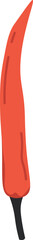 Red hot chilli pepper flat icon Fresh spicy packaged food