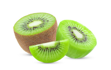 Slice kiwi fruit isolated on trransparent png