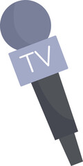 TV sound recording equipment flat icon