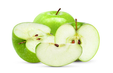 Green apple isolated on trransparent png