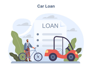 Car loan type. Bank-offered financing of buying new automobile.