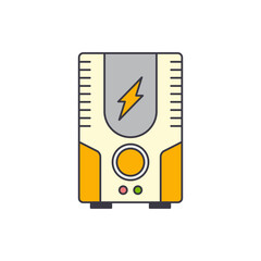 Uninterruptible Power Supply icon in color, isolated on white background 