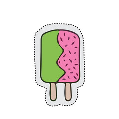 Ice Cream Sticker Set Cute Illustration