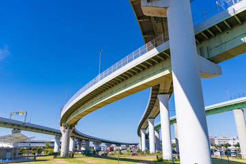高速道路のジャンクション　泉佐野市