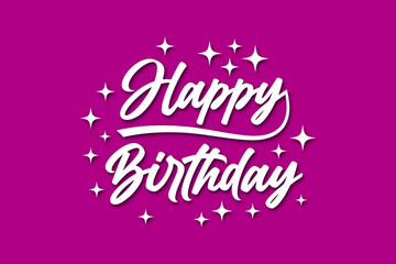 Happy birthday lettering