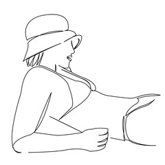 girl sunbathing in panama