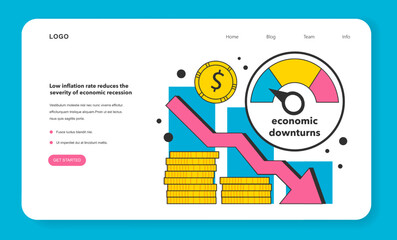 Low inflation rate reduces the severity of economic recession