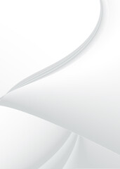 Soft and smoot minimal curvy lines background with white and grey color theme.