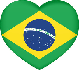 Heart symbol, flag of Brazil