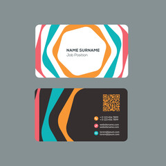Business Card. Modern Business Card Template. Simple Business Card. Business Card Design Template. Corporate Business Card Design. Colorful Business Card Template. 