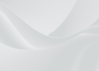 Soft and smoot minimal curvy lines background with white and grey color theme.
