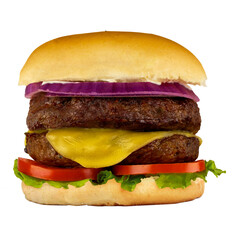 Burger with cheese and tomato