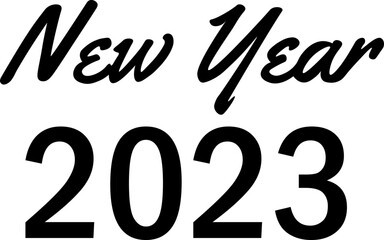2023 Happy New Year text logo design. Number 2023 design template. 2023 collection