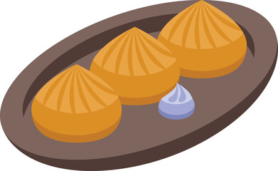 Uzbekistan bakery icon isometric vector. Travel culture. Muslim food