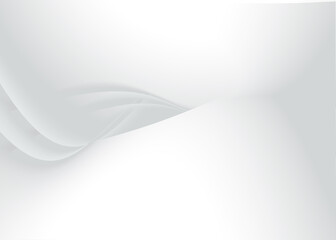 Soft and smoot minimal curvy lines background with white and grey color theme.