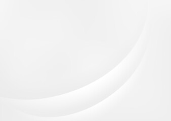 Soft and smoot minimal curvy lines background with white and grey color theme.