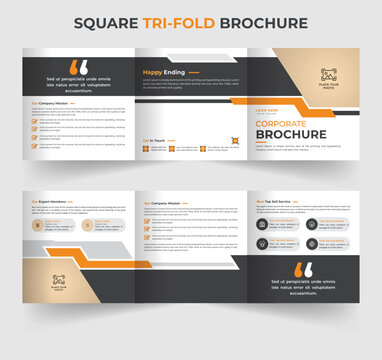 Modern creative square brochure template design