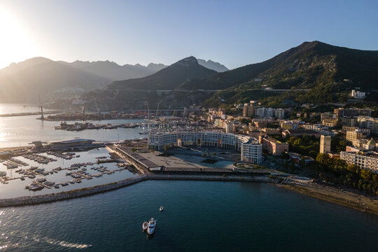 Aerial view of Liberty Square (Piazza della Libert&agrave;) in Salerno downtown, Campania, Italy.