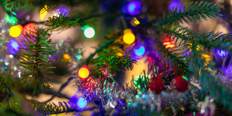 Obraz na płótnie Canvas christmas tree lights 