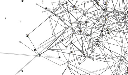 technology with polygonal shapes on dark blue background. Design digital technology