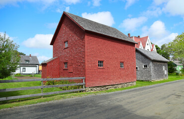 Fototapeta premium Typical house in the historical village of Sherbrook, Nova Scotia