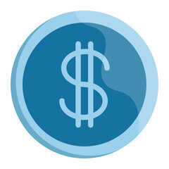 Icon object Dollar Illustration for web, app