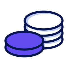 Icon object coins Illustration for web, app