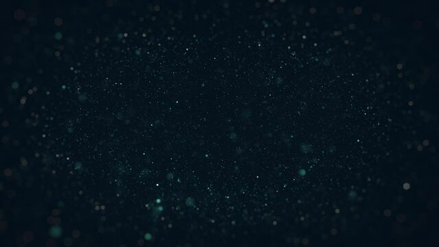 Particles Floating In Fluid Space Background/ 4k animation of an abstract backgroud with floating particles inside fluid space with ambient occlusion and depth of field blur
