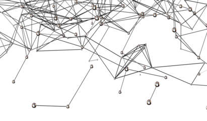 Motion of digital data flow. Communication and technology network concept with moving lines and dots