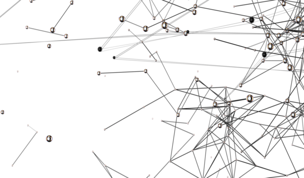 Motion of digital data flow. Communication and technology network concept with moving lines and dots