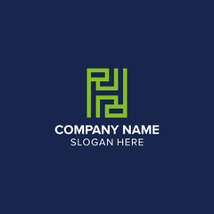 Obraz premium LETTER LOGO H