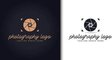 Photography studio logo template vector icon design,  signature logo concept.
